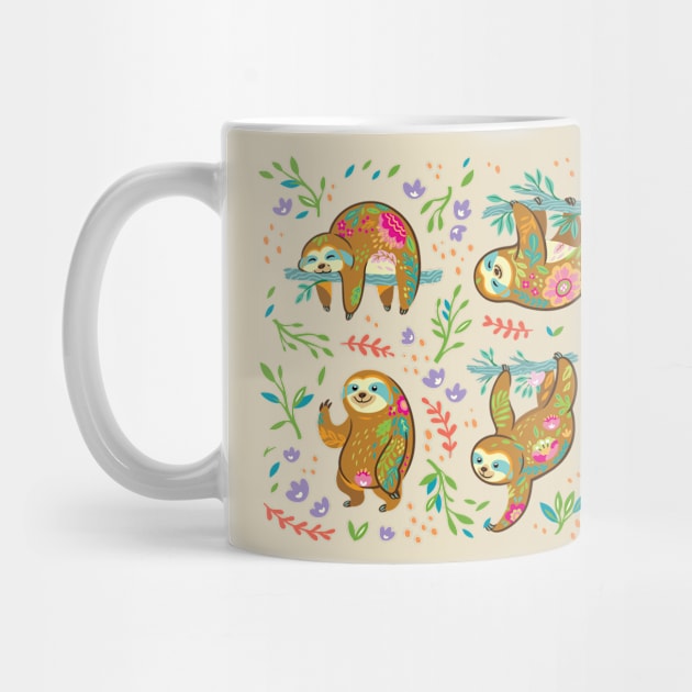 Floral Sloth by PenguinHouse